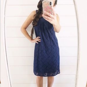 Blue eyelet dress by Laundry by Design size Medium